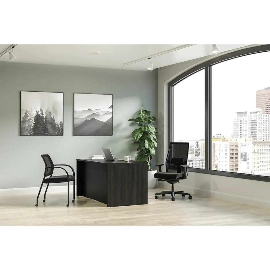 Outlet Mod 60"W Single-Pedestal Desk, (HLPLDS60PSJA1) Computer Desks