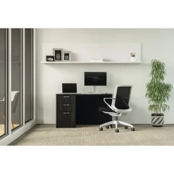 Sale Mod 48"W Single-Pedestal Desk, (HLPLDS4830BBFJA1) Computer Desks