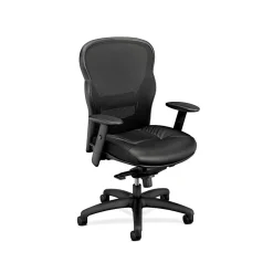 Sale Wave Mesh High-Back Task Chair, Adjustable Arms, SofThread Leather Seat (BSXVL701SB11) Office Chairs