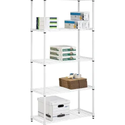 New Honey Can Do 5-Shelf Metal Unit, 36"W, White (SHF-09623) Shelving