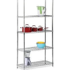 Online Honey Can Do 5-Tier 200 Lb. Capacity Shelving Unit, Chrome Shelving