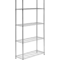 Online Honey Can Do 5-Tier 200 Lb. Capacity Shelving Unit, Chrome Shelving