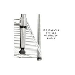 Hot Mini Microwaveable Shelf w/MDF Top, Chrome (SHF-09256) Shelving