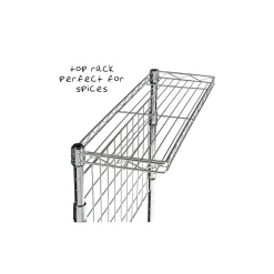 Hot Mini Microwaveable Shelf w/MDF Top, Chrome (SHF-09256) Shelving