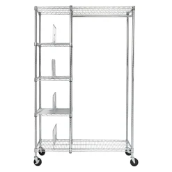 Best Rolling Closet with Garment Bar and Shelves, 18