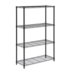 Hot 4-Shelf Metal Shelving Unit, 36"W, Black (SHF-03936) Shelving