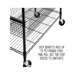 3-Shelf Steel Shelving Unit, 73.6