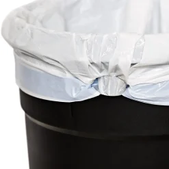 Honey-Can-Do Steel Indoor Round Step Can Trash Can with Hinged Lid, 7.92 Gallon, Silver (TRS-09074)