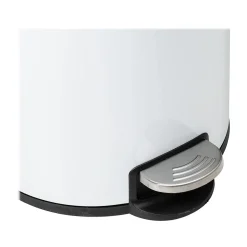 Honey-Can-Do Steel Step Trash Can, 7.9-Gallon, White (TRS-09329)