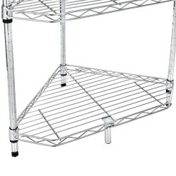 Online 6-Tier Compact Triangle Corner Shelving Unit, Chrome (SHF-10025) Shelving