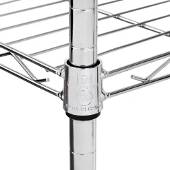 Online 6-Tier Compact Triangle Corner Shelving Unit, Chrome (SHF-10025) Shelving