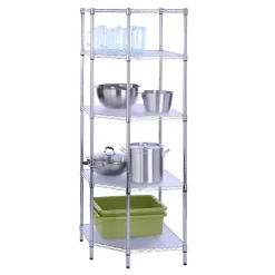 5-Tier Corner Shelf, Chrome (SHF-04886) Shelving