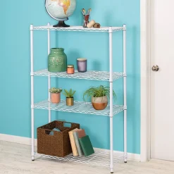 Outlet 4-Tier Heavy-Duty Adjustable Shelving Unit with 250-lb Weight Capacity, 14