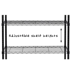 Clearance 4-Tier 250lb. Capacity Shelving Unit, Black (SHF-01908) Shelving