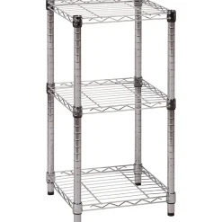 Online 3-Tier Modular Stacking Shelf, Chrome (SHF-09364) Shelving