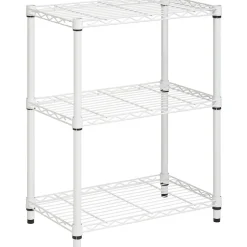 Clearance 3-Tier Shelving Unit - 250 Lb. Capacity, White (SHF-09619) Shelving