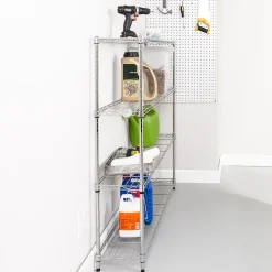 Online 4-Tier Slim Profile Wide Shelving Unit, 48