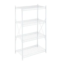 Best 4-Tier Wire Shelving Unit, White (SHF-09452) Shelving
