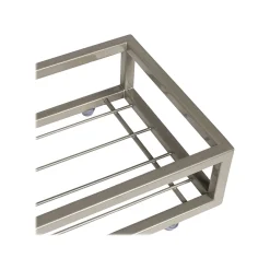 Honey-Can-Do Toilet Paper Holder with Over-the-Toilet Storage Tray, Satin Nickel (BTH-08461)