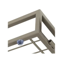 Honey-Can-Do Toilet Paper Holder with Over-the-Toilet Storage Tray, Satin Nickel (BTH-08461)