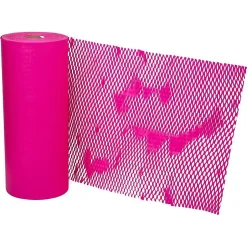 JAM Paper Honeycomb Packing Paper Roll, Fuchsia Pink, 12" x 328' (PP10001FU)* Packing Paper & Rolls