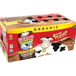 Milk & Creamer<Horizon Organic Chocolate 1% Milk, 8 oz., 18/Pack (220-00536)