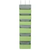 Hot 6 Pocket Plastic/Poly Over the Door Hanging Oranizer, 57" x 15" x 7", Lime (2167-1) Shelving