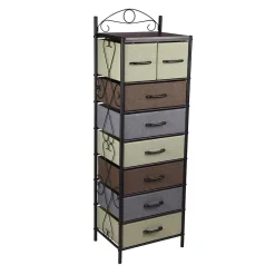 Discount 8-Drawer Tower, Black/Brown/Green/Blue (8044-1) Shelving