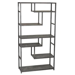 Hot 65"H 6-Shelf Bookcase, (8090-1) Bookcases