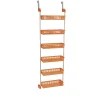 Clearance OTD 6-Shelf Hanging Storage Rack, 57" x 19.25" x 6.25", Orange (2152-1) Shelving