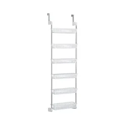 Outlet 6-Shelf Plastic Over-the-Door Storage Rack, 18", (2154-1) Shelving