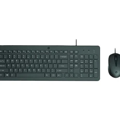 HP 150 240J7AA Ergonomic Keyboard and Optical Mouse Combo, Black* Ergonomic Keyboard & Mouse Sets