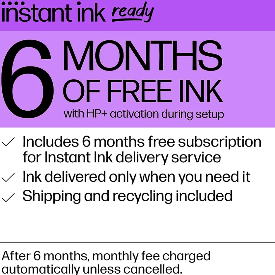 Instant Photo Printers<HP DeskJet 2734e Wireless Color Inkjet Printer, All-In-One, Print, Scan, Copy, 6 Months FREE Ink with + (26K72A#B1H)