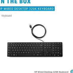 HP Desktop 320K Wired Keyboard (9SR37AA#ABA)* Keyboards