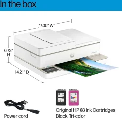 Instant Photo Printers<HP Envy 6555e Wireless All-in-One Color Inkjet Printer, Scanner, Copier, Best for home, 3 months FREE ink with + (714N5A)