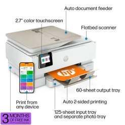 Color Printers<HP Envy Inspire ENVY 7955e Wireless Color Inkjet Printer, All-In-One, Print, Scan, Copy (1W2Y8A#B1H)