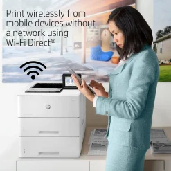 Black & White Printers<HP LaserJet Enterprise M507X Wireless Monochrome Laser Printer