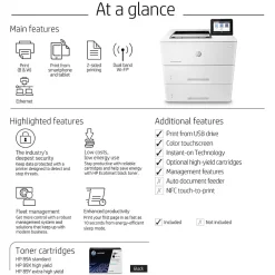 Black & White Printers<HP LaserJet Enterprise M507X Wireless Monochrome Laser Printer