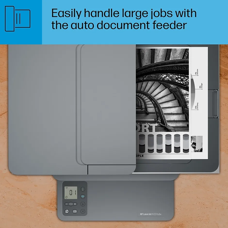 Instant Photo Printers<HP LaserJet M234sdw Wireless Black & White Laser Printer, All-In-One, Print, Scan, Copy, Best for Home Office (6GX01F)