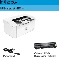 Wireless Printers<HP LaserJet M110w Wireless Black & White Printer, Best for Home Office (7MD66F)