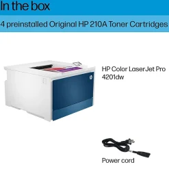 Color Printers<HP LaserJet Pro LJP 4201dw Wireless Color Laser Printer, Single-Function, Print (4RA86F)