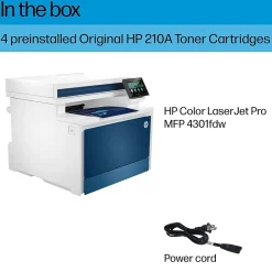 Color Printers<HP LaserJet Pro LJP 4301fdw Wireless Color Laser Printer, All-In-One, Print, Scan, Copy, Fax (4RA82F)