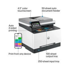 Instant Photo Printers<HP LaserJet Pro MFP 3301sdw Wireless All-in-One Color Laser Printer, Scanner, Copier, Best for Office (499Q3F)