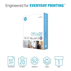Office20 8.5" x 11" Multipurpose Paper, 20 lbs., 92 Brightness, 500 Sheets/Ream (C8511) Multipurpose Paper