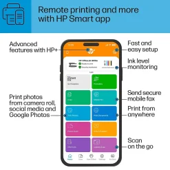Instant Photo Printers<HP OfficeJet 8015e Wireless Color Inkjet Printer, All-In-One, Print, Scan, Copy (228F5A#B1H)