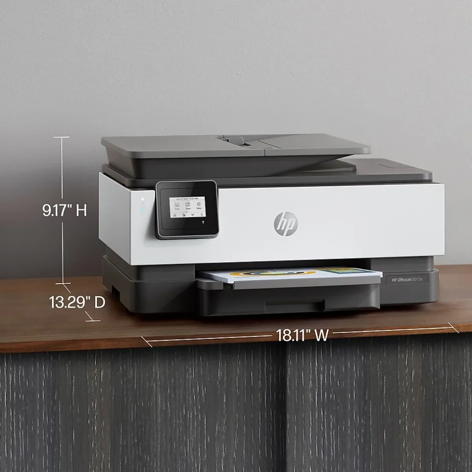 Instant Photo Printers<HP OfficeJet 8015e Wireless Color Inkjet Printer, All-In-One, Print, Scan, Copy (228F5A#B1H)