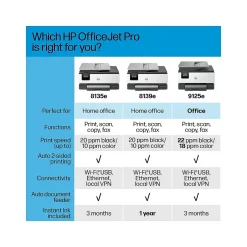 Color Printers<HP OfficeJet Pro 8135e Wireless Color Inkjet Printer, All-In-One, Print, Scan, Copy, Fax (40Q35A#B1H)