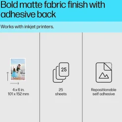 New Picture Stickers, 4" x 6", 25 Sheets/Pack (8L1U8A) Photo Paper