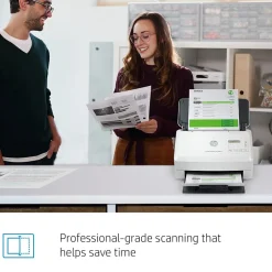 Desktop Scanners<HP ScanJet Enterprise Flow 5000 s5 Duplex Desktop Document Scanner, White (6FW09A#BGJ)