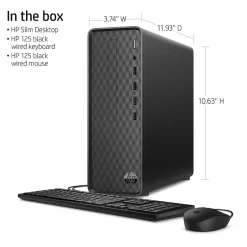 HP Slim Desktop Computer, Intel Core i3-1210, 8GB RAM, 256GB SSD, Mouse & Keyboard Included, Windows 11 Home* Gaming Desktops